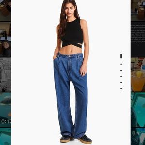 Bershka 90s pleated jeans - low rise baggy jeans - New With Tags